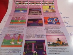 Super NES Buyer’s Guide Magazine Prototype Sheet Flintstones Itchy Scratchy Lawn