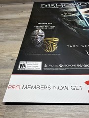 Dishonored 2 GameStop Display Promo Sign Poster