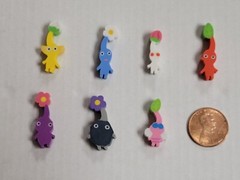 Pikmin 3 Mini Eraser Set (2023) Brand New Japan Import Full Set of 12 in Bottle