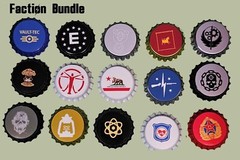 Fallout Nuka Cola Bottle Caps Faction Bundle Of 15 *Unofficial, Handmade*