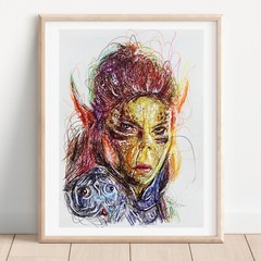 Laezel Ballpoint Pen Print, Baldurs Gate 3 Artwork